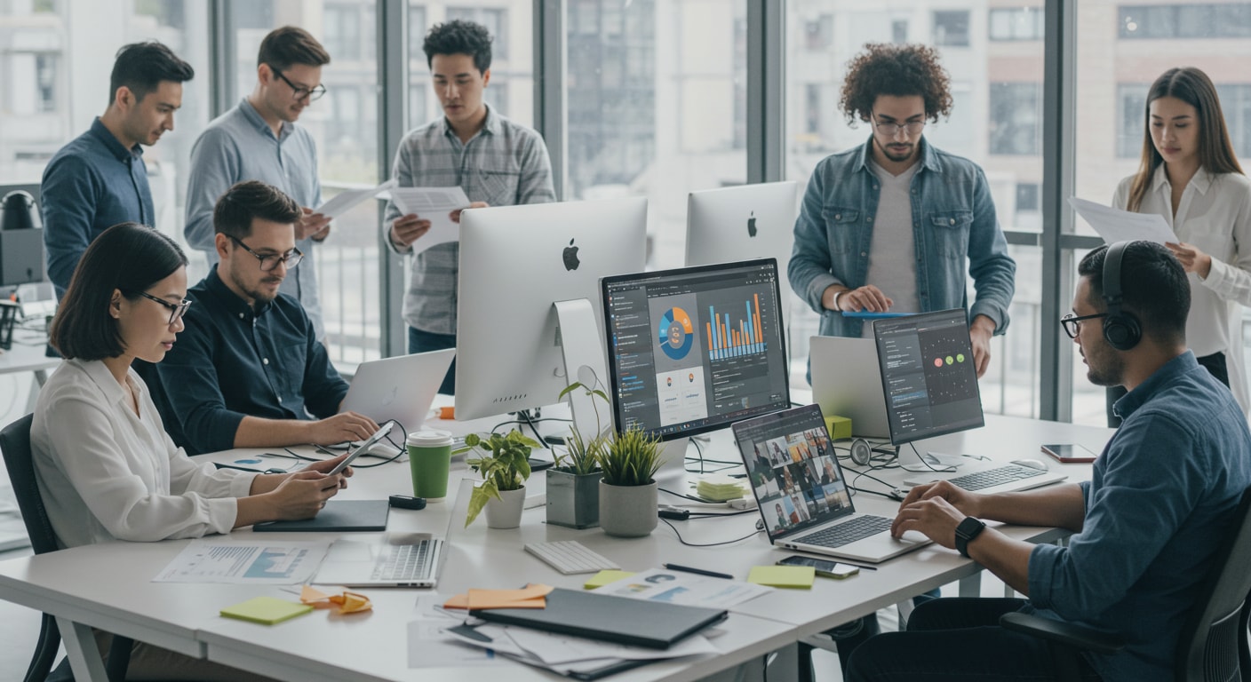 Teams collaborating with Amazon WorkSpaces vs Citrix platforms to enhance productivity.