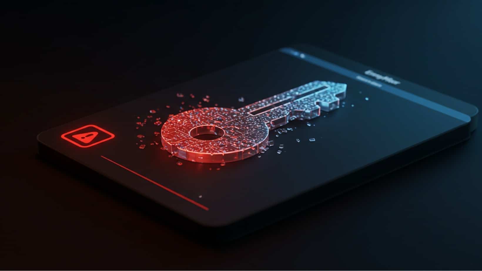 Visual representation of a broken authentication token, symbolizing the "error parsing token" issue in VMware Horizon infrastructure.