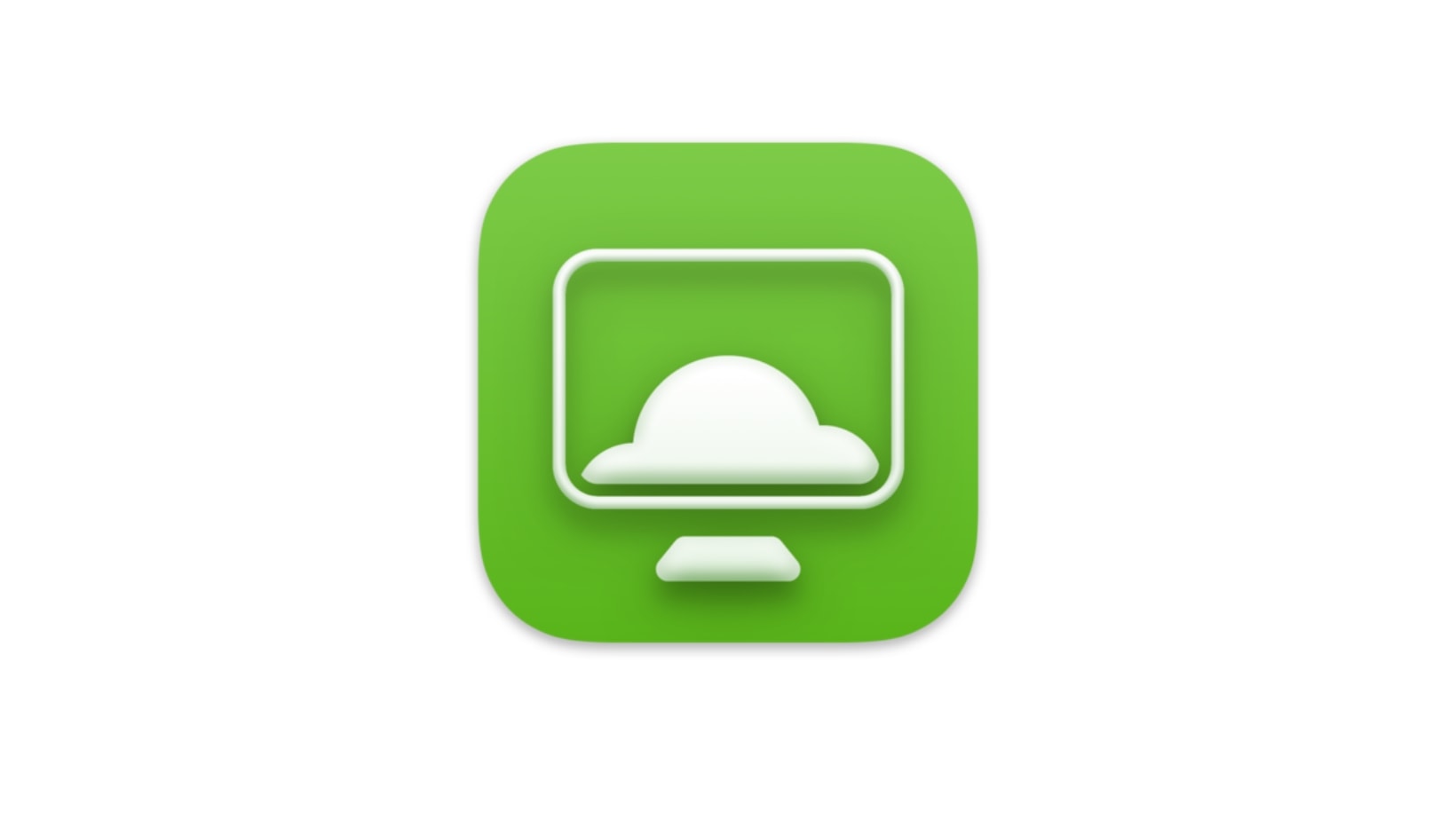 Green virtual desktop icon symbolizing cloud computing performance in the best VDI solution for AutoCAD.