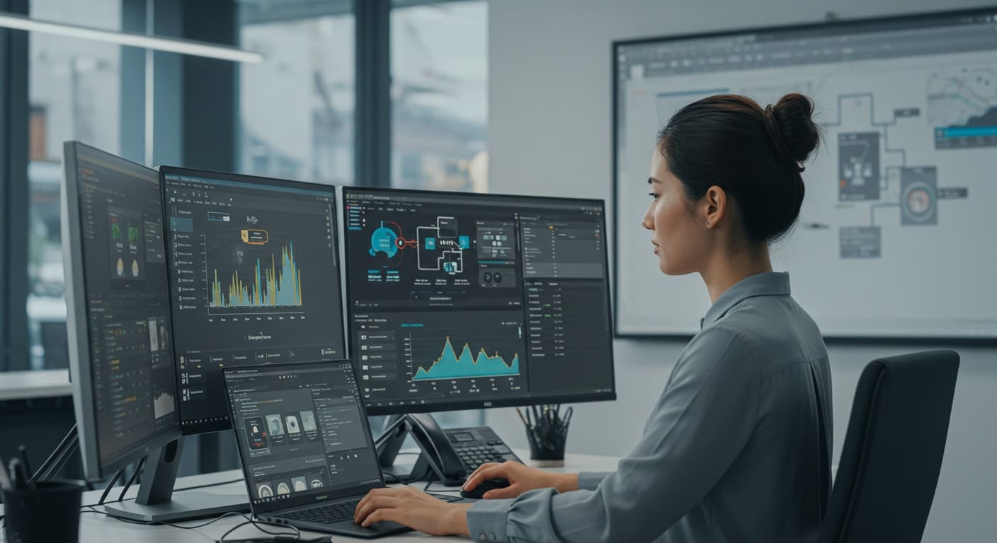 Administrator monitoring performance and analytics with VMware Horizon DaaS centralized management tools