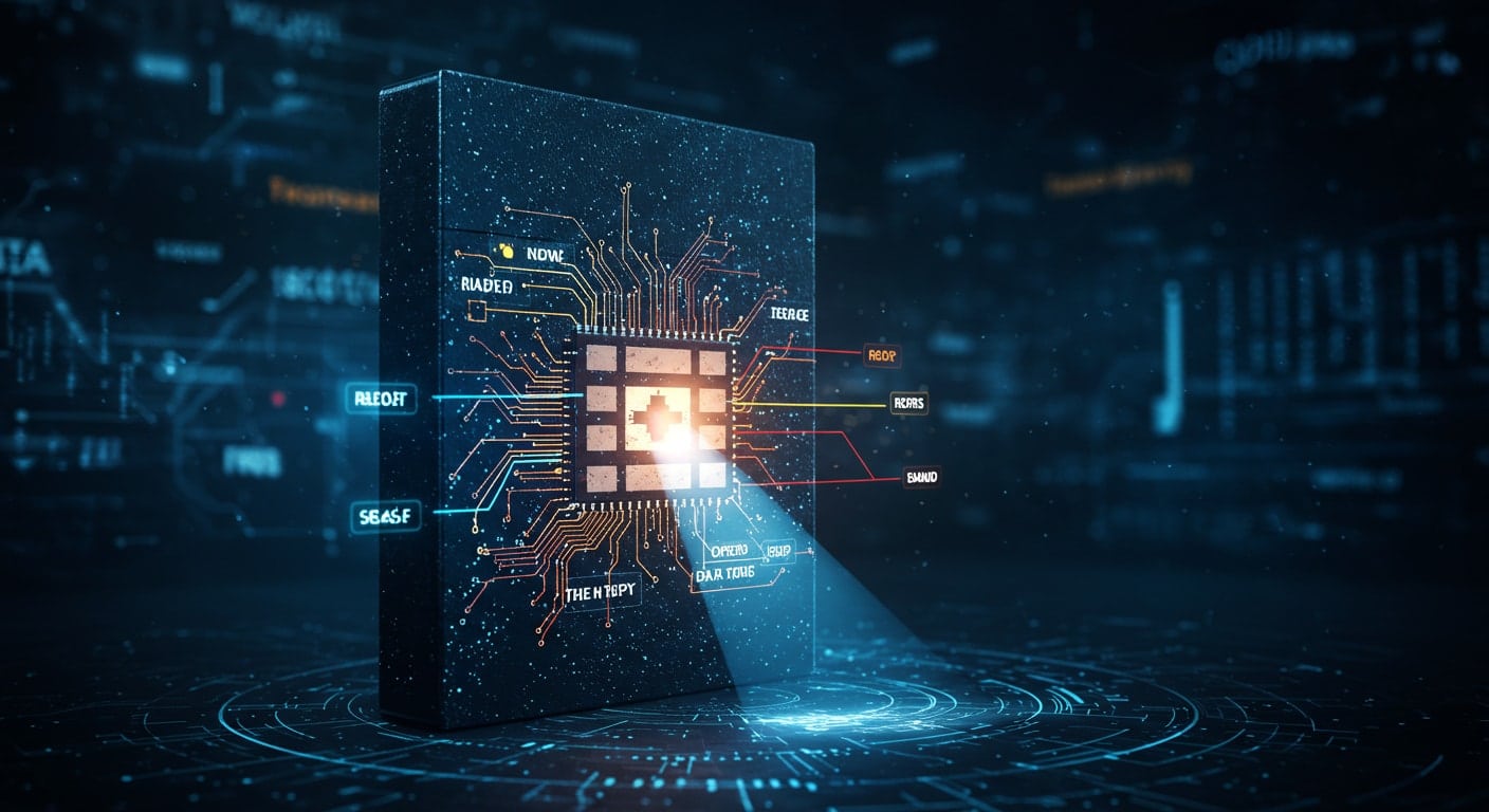 Futuristic diagram showing RDP port configuration on a digital chip, representing advanced methods to change the RDP port in Windows for secure access.