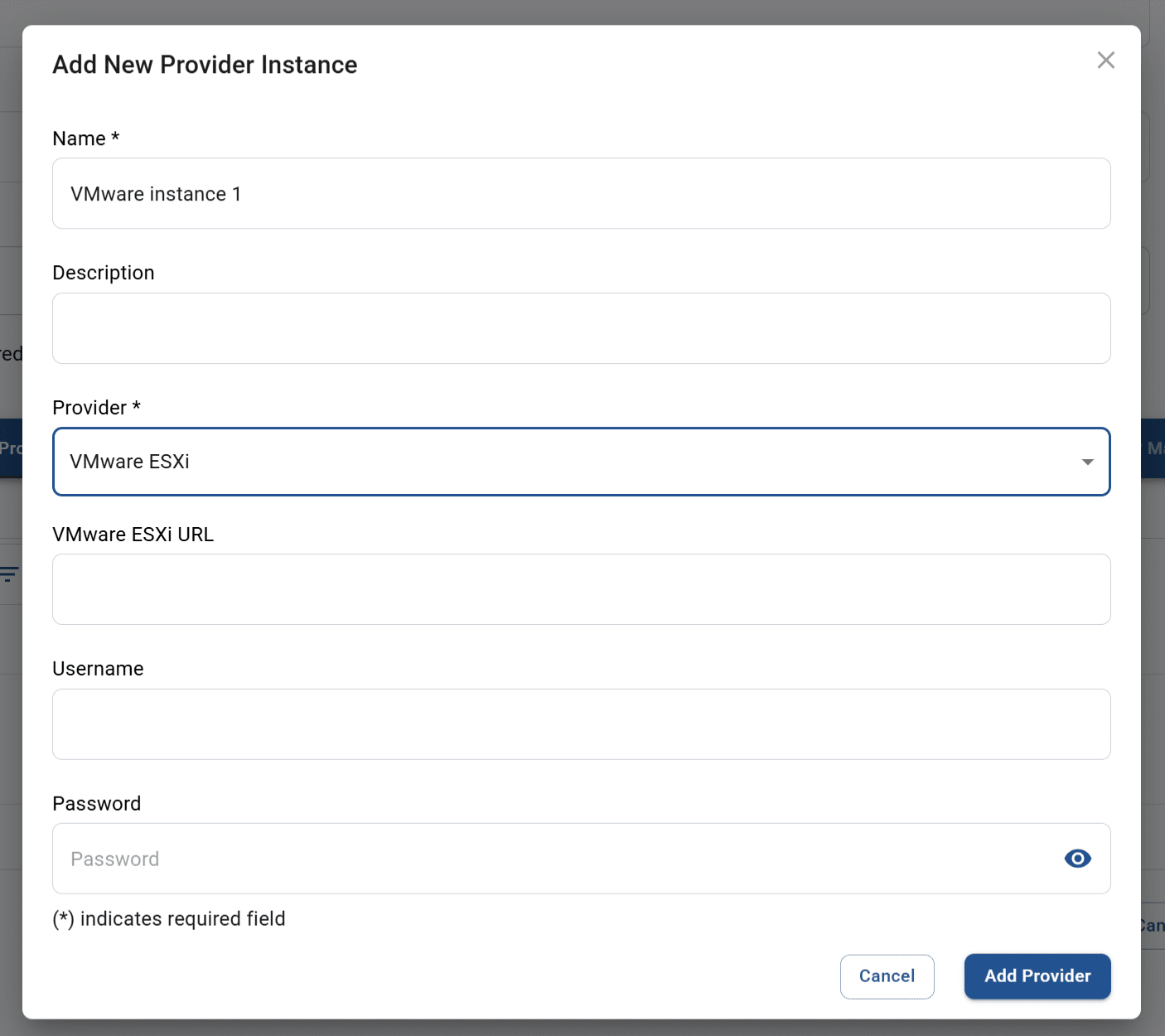 add new provider pop-up for a resource hub with expanded fields